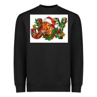 Black christmas heifer joy Heavyweight Sweatshirt - FaDigitalArtStudio