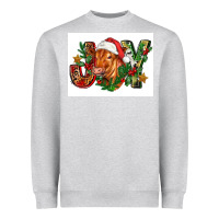 Heather Grey christmas heifer joy Heavyweight Sweatshirt - FaDigitalArtStudio