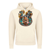 Vintage Artic highland cow horseshoe Vintage Hoodie - JahusDesignShop