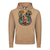 Vintage Coffee highland cow horseshoe Vintage Hoodie - JahusDesignShop