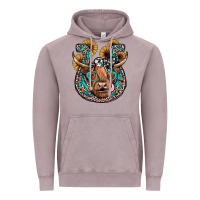 Vintage Zinc highland cow horseshoe Vintage Hoodie - JahusDesignShop