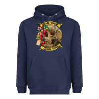 Navy Sorta merry sorta scary skull Heavyweight Hoodie - NancyCooperArtShop