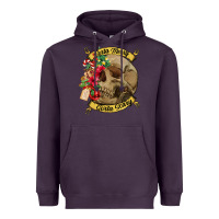 Plum Sorta merry sorta scary skull Heavyweight Hoodie - NancyCooperArtShop