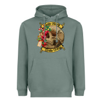Sage Sorta merry sorta scary skull Heavyweight Hoodie - NancyCooperArtShop
