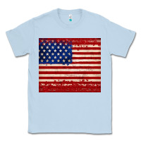 Dusty Blue american flag tumbler Classic Tee - JahusDesignShop