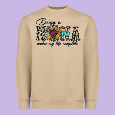 Being Nana Makes My Life Complate Heavyweight Sweatshirt Designed By Cowhidedigitalart