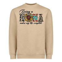 Mushroom being nana makes my life complate Heavyweight Sweatshirt - CowhideDigitalArt