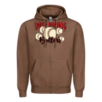 Chestnut busy raising ballers Zipper Hoodie - MaliasSmallBusiness