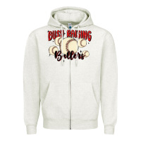 Oatmeal Heather busy raising ballers Zipper Hoodie - MaliasSmallBusiness