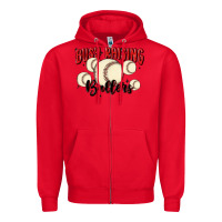 Red busy raising ballers Zipper Hoodie - MaliasSmallBusiness