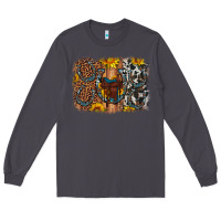 Smoke saddle sunflower horseshoe cowhide leopard background Long Sleeve Tee - Artiststas