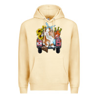 Pina Colada Easter truck with bunny sunflowers and eggs Premium Hoodie - RanaPortraitStore