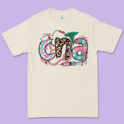 Premium Tee floral cna certified nursing assistant