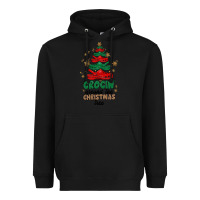 Black crocin around the christmas tree Heavyweight Hoodie - MaliasSmallBusiness