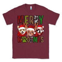 Burgundy merry woofmas dogs Classic Tee - Jasminsmagicworld