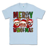Dusty Blue merry woofmas dogs Classic Tee - Jasminsmagicworld