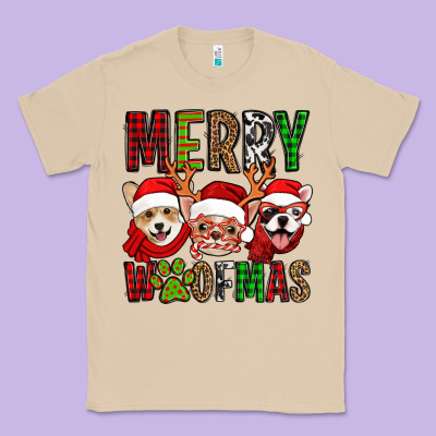 Merry Woofmas Dogs Classic Tee Designed By Jasminsmagicworld