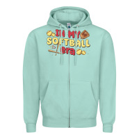 Seafoam in my softball era Zipper Hoodie - MaliasSmallBusiness