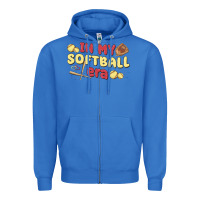 True Royal in my softball era Zipper Hoodie - MaliasSmallBusiness