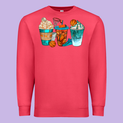 Basketball Coffee Cups Bbs Premium Sweatshirt Designed By Bundleandbundleshop