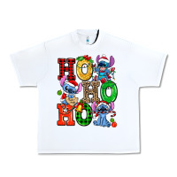White ho ho ho stitch Urban Heavy Tee - AdoDesignShop