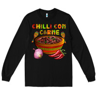 Black chilli con carne  with chilli pepper Long Sleeve Tee - AdoDesignShop