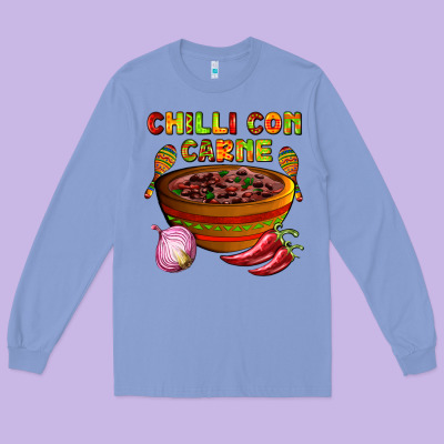 Chilli Con Carne  With Chilli Pepper Long Sleeve Tee Designed By Adodesignshop