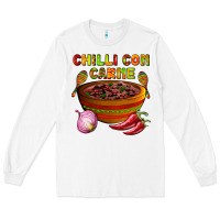White chilli con carne  with chilli pepper Long Sleeve Tee - AdoDesignShop