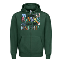 Sports Green every bunny loves our residents Zipper Hoodie - MaliasSmallBusiness