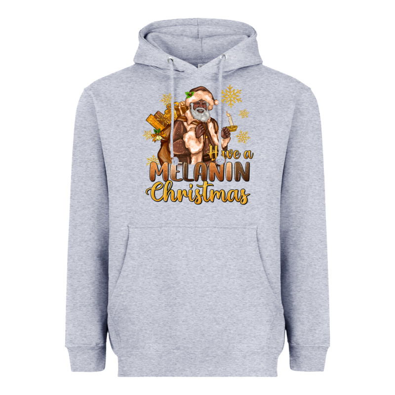Have A Melanin Christmas Black Santa Heavyweight Hoodie by MaliasSmallBusiness | Teevron