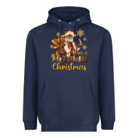 Navy have a melanin christmas black santa Heavyweight Hoodie - MaliasSmallBusiness