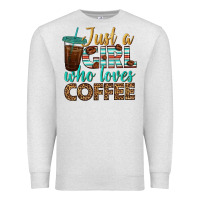 Oatmeal Heather just a girl who loves coffee Premium Sweatshirt - BundleAndBundleShop