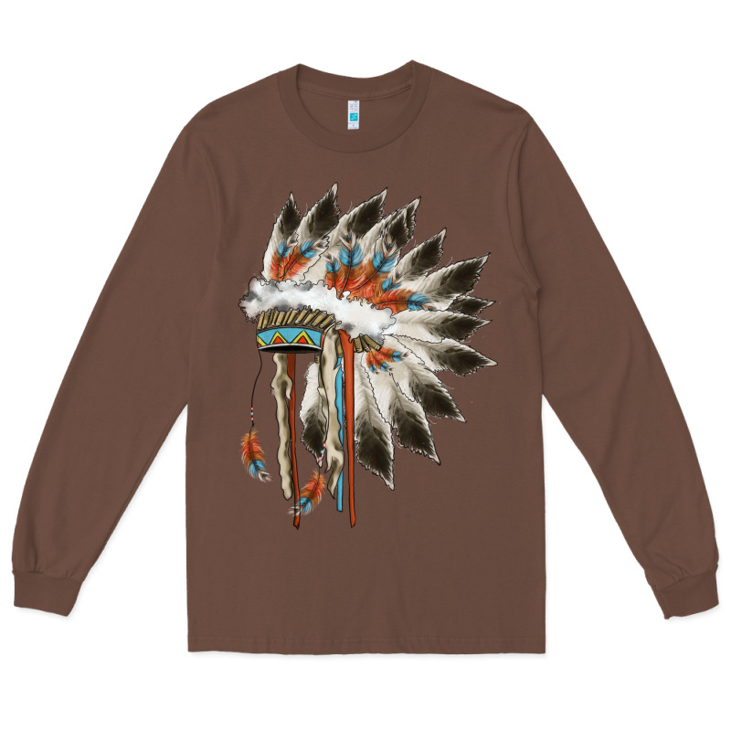 Indian Headress Long Sleeve Tee by AdoDesignShop | Teevron