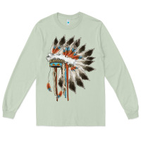 Matcha indian headress Long Sleeve Tee - AdoDesignShop