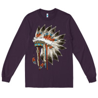 Plum indian headress Long Sleeve Tee - AdoDesignShop