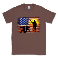 Chestnut american flag soldier sunset Classic Tee - JahusDesignShop