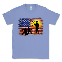 Colony Blue american flag soldier sunset Classic Tee - JahusDesignShop