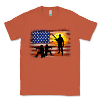 Copper american flag soldier sunset Classic Tee - JahusDesignShop