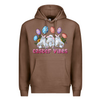 Chestnut Easter Vibes with Bunny and Eggs Premium Hoodie - RanaPortraitStore