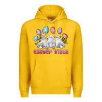 Lemon Easter Vibes with Bunny and Eggs Premium Hoodie - RanaPortraitStore