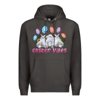 Smoke Easter Vibes with Bunny and Eggs Premium Hoodie - RanaPortraitStore