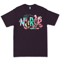 Plum floral nurse Premium Tee - RanaPortraitStore
