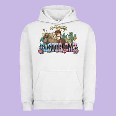 Happy Easter Day Rodeo Urban Hoodie Designed By Howdyjamesfarm