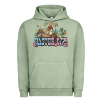 Pigment Oil Green Happy Easter Day rodeo Urban Hoodie - HowdyJamesFarm