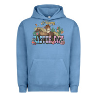 Pigment Pebble Blue Happy Easter Day rodeo Urban Hoodie - HowdyJamesFarm