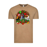 Vintage Coffee Christmas party and chickens Vintage Tee - AdoDesignShop