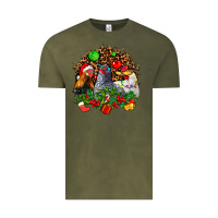 Vintage Olive Christmas party and chickens Vintage Tee - AdoDesignShop