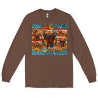 Chestnut saddle horseshoe leopard sunflower Long Sleeve Tee - Artiststas