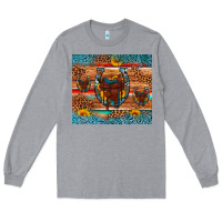 Heather Grey saddle horseshoe leopard sunflower Long Sleeve Tee - Artiststas