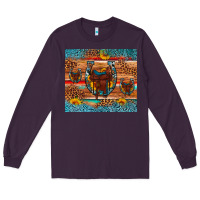 Plum saddle horseshoe leopard sunflower Long Sleeve Tee - Artiststas